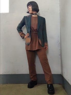 「Paul Smith（ポールスミス）のアイテム（ジャケット/アウター）」を使った、リィコさん（レディース・160cm）の春コーディネート