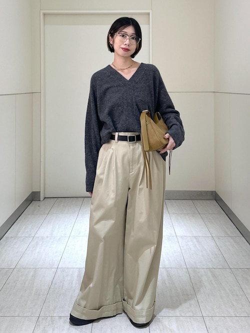 ★*i様 【ADAM ET ROPE' 】ワイドチノパンツ セール】3タックワイドチノパンツ（チノパンツ）｜ADAM ET ROPE