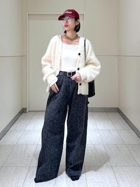 「アイテム（キャップ）」を使った、adamosariさん（レディース・165cm・30代）の冬コーディネート