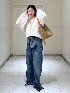 「アイテム（つなぎ/オールインワン）」を使った、adamosariさん（レディース・165cm）の冬コーディネート