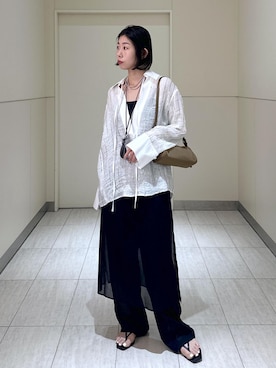 「EMOELLE（エモエレ）のアイテム」を使った、adamosariさん（レディース・165cm）の夏コーディネート