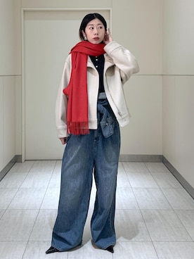 「ニット/セーター」｜「アイテム（オールインワン・サロペット）」を使った、adamosariさん（レディース・165cm）の冬コーディネート