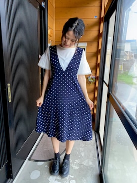 「Zipper（ジッパー）のアイテム」を使った、tentecotenさん（レディース・155cm）の夏コーディネート