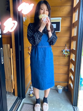 「Honeys（ハニーズ）のアイテム（オールインワン・サロペット）」を使った、tentecotenさん（レディース・155cm）の夏コーディネート