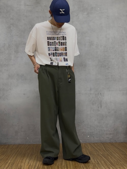 ワンタックワイドチノパンツ