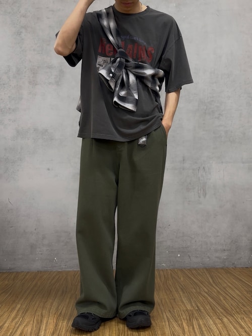 ワンタックワイドチノパンツ