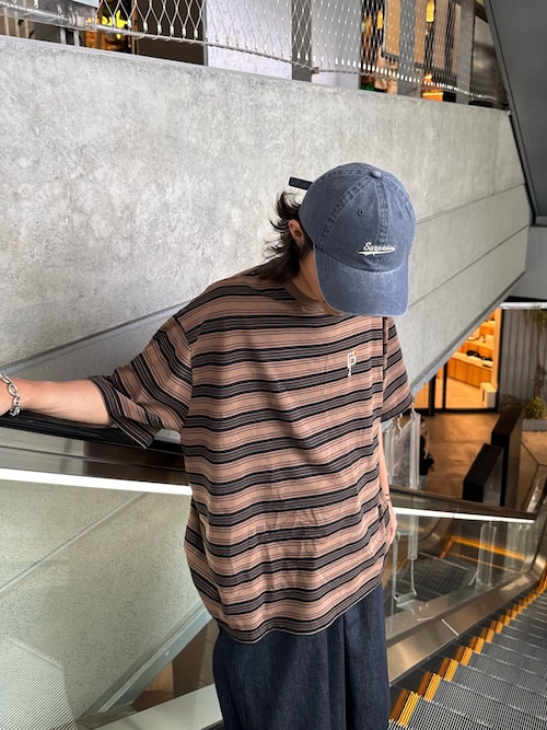 ボーダーアソート オーバーダイピグメントTシャツ