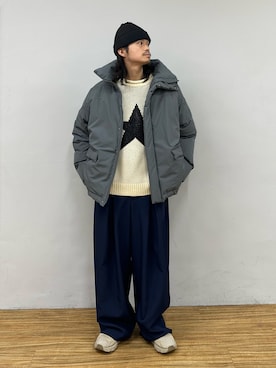 「CIAOPANIC（チャオパニック）のアイテム（ダウンジャケット/コート）」を使った、hsm58さん（メンズ・173cm）の冬コーディネート