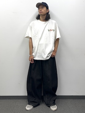 「CIAOPANIC（チャオパニック）の【BUGLE BOY/ビューグル ボーイ】アソートプリントTシャツ（Tシャツ/カットソー）」を使った、hsm58さん（メンズ・173cm）の夏コーディネート