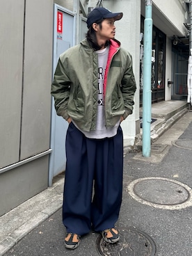 「ワーク」｜「アイテム（ジャケット/アウター）」を使った、hsm58さん（メンズ・173cm）の秋コーディネート