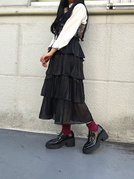 「ASH（アッシュ）のアイテム」を使った、ASHスタッフさん（レディース・165cm）の秋コーディネート