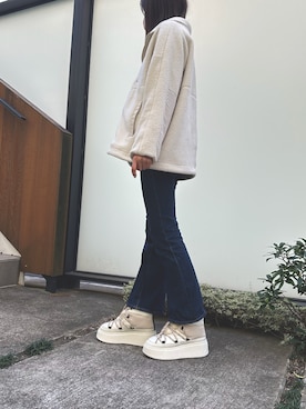「ASH（アッシュ）のアイテム」を使った、ASHスタッフさん（レディース・165cm）の冬コーディネート