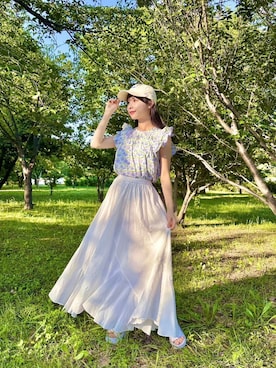 「Loueme（ルエム）のアイテム」を使った、Louemeさん（レディース・165cm）の夏コーディネート