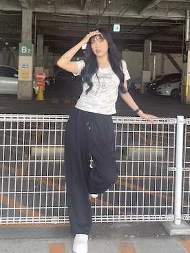 「厚底」｜のんさん（レディース・164cm）の夏コーディネート