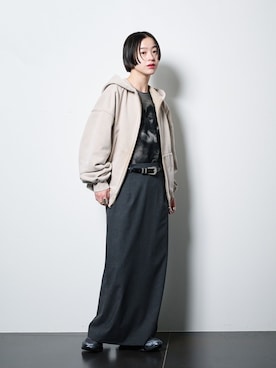 「MASU（エムエーエスユー）のアイテム」を使った、YAMASHITAさん（レディース・156cm）の冬コーディネート