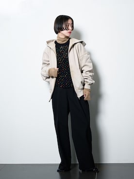 YAMASHITAさん（レディース・156cm）の冬コーディネート