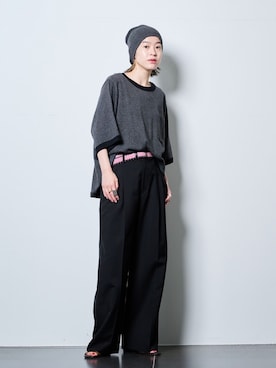 「MAISON BOINET（メゾンボワネ）のアイテム」を使った、YAMASHITAさん（レディース・156cm）の夏コーディネート