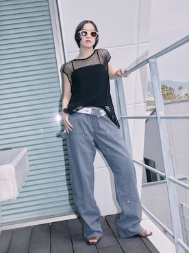 「Mollini（モリーニ）のアイテム」を使った、YAMASHITAさん（レディース・156cm）の春コーディネート