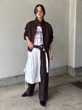 「Mollini（モリーニ）のアイテム」を使った、YAMASHITAさん（レディース・156cm）の夏コーディネート