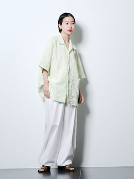 「SEEALL（シーオール）のアイテム」を使った、YAMASHITAさん（レディース・156cm）の春コーディネート