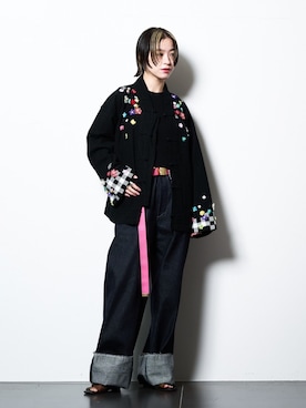 「KURO(クロ)のアイテム」を使った、YAMASHITAさん(レディース・156cm)の春コーディネート