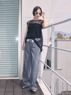 「Mollini（モリーニ）のアイテム」を使った、YAMASHITAさん（レディース・156cm）の春コーディネート