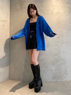 「EMODA（エモダ）のアイテム（アクセサリー）」を使った、内藤和香さん（レディース・169cm）の秋コーディネート