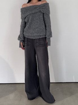 「EMODA（エモダ）のアイテム（その他パンツ）」を使った、内藤和香さん（レディース・169cm）の秋コーディネート