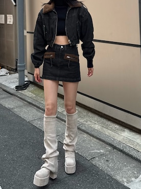 「アイテム（ブルゾン）」を使った、内藤和香さん（レディース・169cm）の夏コーディネート