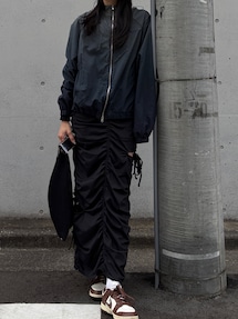 ナイロンジップアップブルゾン｜エモダ（EMODA）アウトレット