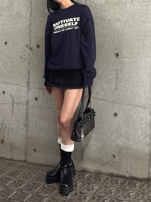 美品♦︎EMODA♦︎ 【希少】トレーナー EMODA（エモダ） トレーナー スウェット マークユニットスウェット