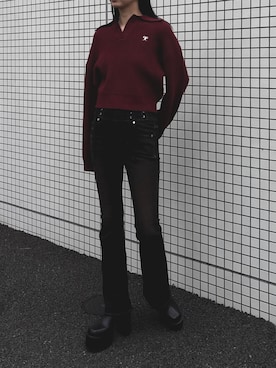 内藤和香さん（レディース・169cm）の冬コーディネート