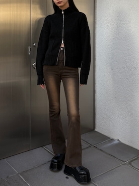 内藤和香さん(レディース・169cm)の冬コーディネート