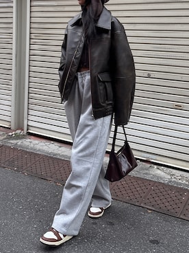 内藤和香さん(レディース・169cm)の冬コーディネート