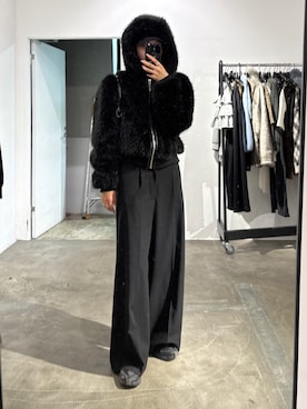 「EMODA（エモダ）のアイテム（ジャケット/アウター）」を使った、内藤和香さん（レディース・169cm）の秋コーディネート