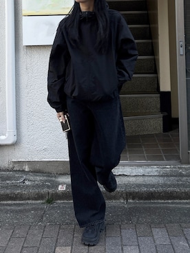 「アイテム（ブルゾン）」を使った、内藤和香さん（レディース・169cm）の冬コーディネート