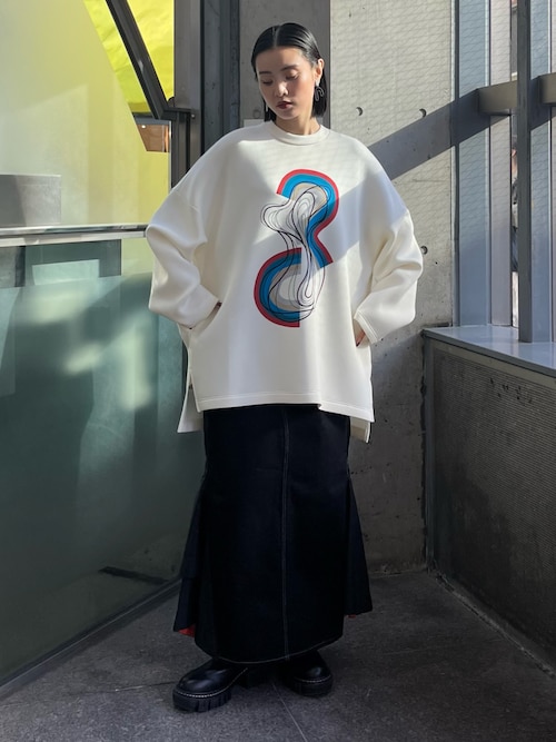 MA-1 DOCKING DENIM SKIRT / MA-1ドッキングデニムスカート（デニム