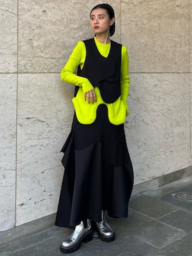 「アイテム（ブーツ）」を使った、SAYURIさん（レディース・161cm）の秋コーディネート