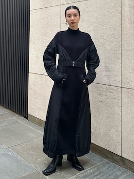 「アイテム（イヤリング）」を使った、SAYURIさん（レディース・161cm）の秋コーディネート