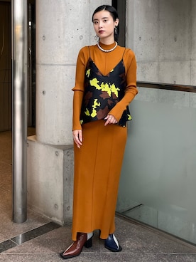 「アイテム（キャミソール）」を使った、SAYURIさん（レディース・161cm）の秋コーディネート