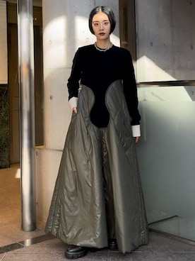 WAVE LINE PADDED OP / ウェーブラインパデッドワンピースを使った人気