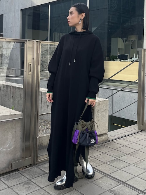 セール】HOOD KNIT TENT OP / フードニットテントワンピース