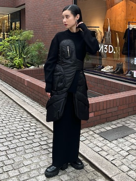 「アイテム（イヤリング）」を使った、SAYURIさん（レディース・161cm）の冬コーディネート