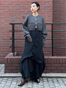 「アイテム（シャツワンピース）」を使った、SAYURIさん（レディース・161cm）の夏コーディネート