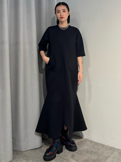 ROUND POCKET SWEAT OP / ラウンドポケットスウェットワンピース