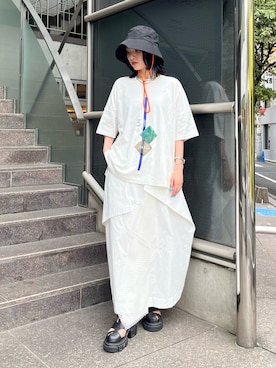 「UN3D.(アンスリード)のアイテム」を使った、SAYURIさん(レディース・161cm)の夏コーディネート
