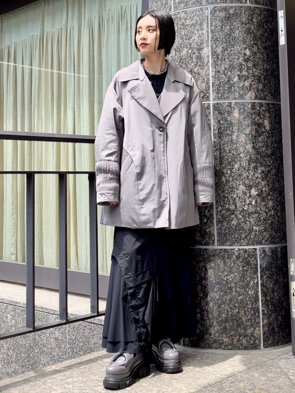 UN3D. / チェスターコート/36/コットン/KHK/522220000601-01// UN3D.◇チェスターコート/36/コットン/KHK/522220000601-01// UN3D.の