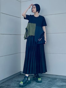 UN3D.（アンスリード）の「ORIGAMI PLEATS SK GS / オリガミプリーツ