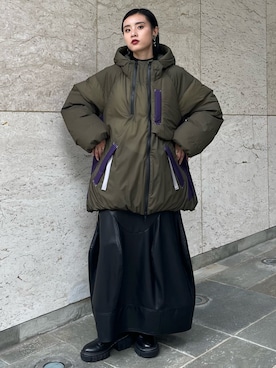 「アイテム（イヤリング）」を使った、SAYURIさん（レディース・161cm）の秋コーディネート
