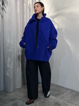 「アイテム（ピアス（両耳用）、イエロー系）」を使った、SAYURIさん（レディース・161cm）の秋コーディネート